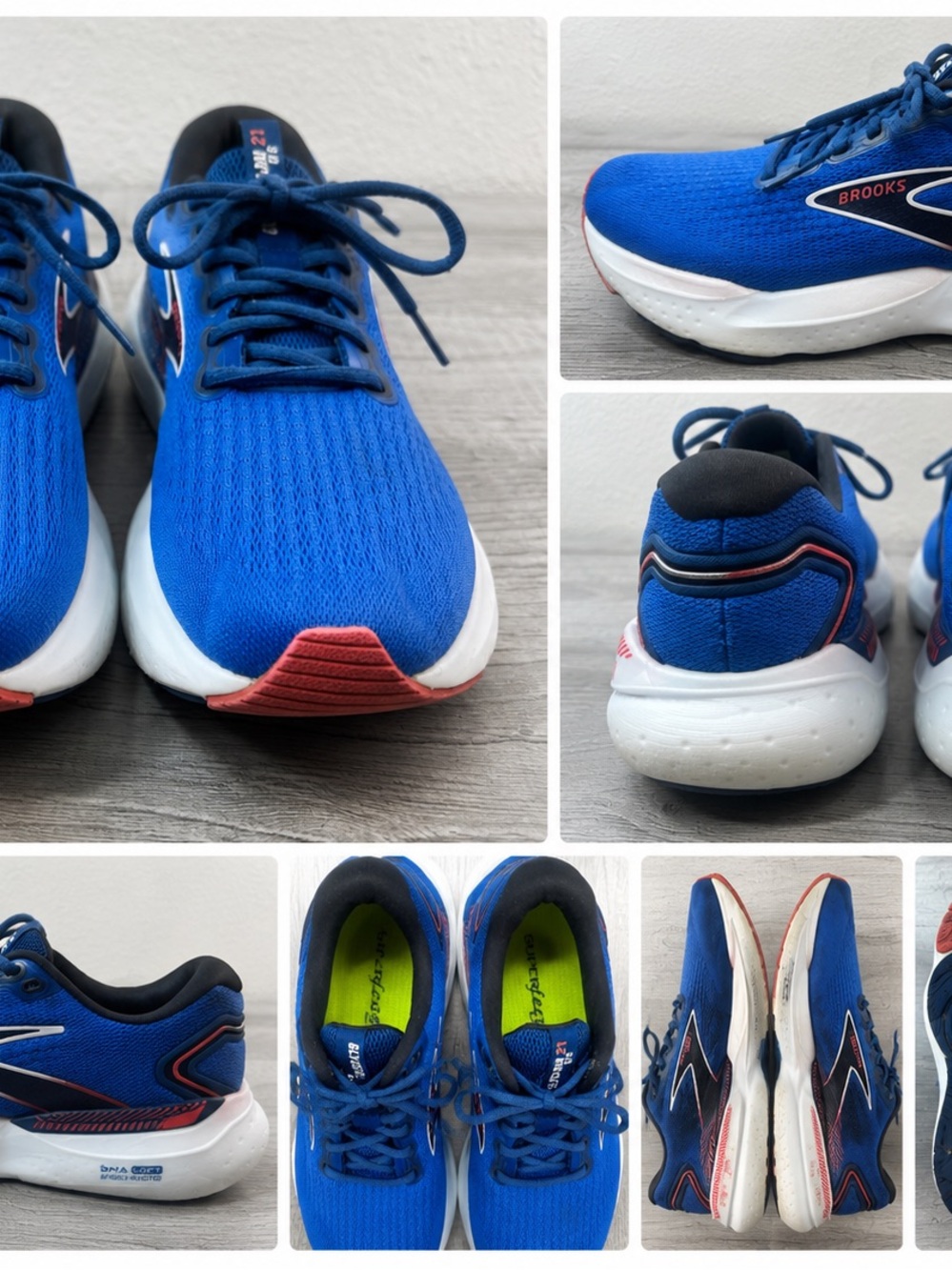 Brooks Glycerin 21 Medium B Size 9.5 Women’s Running Shoes - Blue/Red